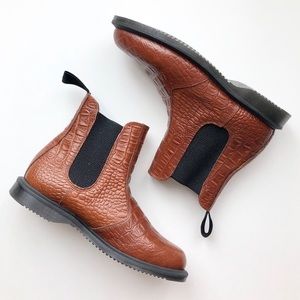 Dr. Martens Flora Croc skin Boots